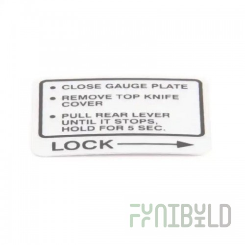 Alfa H-239 Instruction Label For 2000 Series Slicers Hobart 00-437239