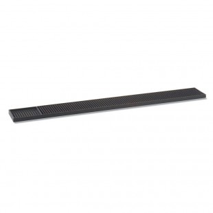 Vollrath 2330-99 23-1/2 Inch Bar Mat Black Rubber Rail-Mate Glass Mat