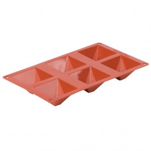 Matfer 257920 11-3/16 Inch Gastroflex Mini Pyramid Mold with 24 Compartments