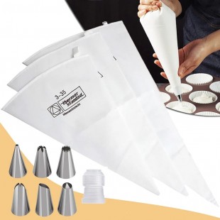 AllPoints 185805 14 Inch Pastry Bag Coated Reusable Plastic Piping Tool