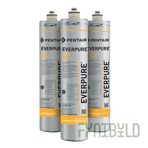 Everpure EV960100 3.25 Inch Water Filter Cartridge Reduces Chlorine Taste Odor
