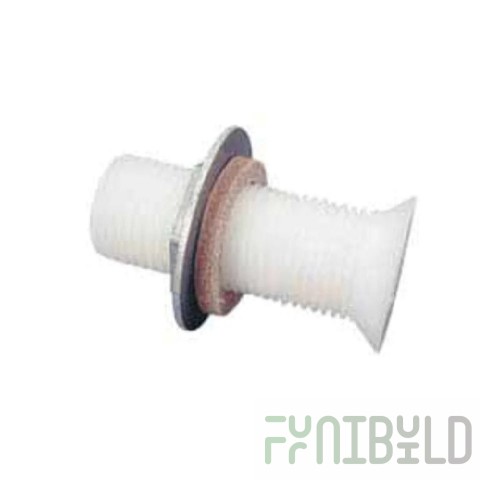 Micro Matic DDA 1/2 Inch MPT Drain Nipple Assembly with Lock Nut Plastic