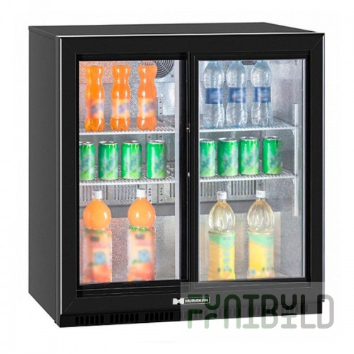 Medium-temperature bar cabinet V=185l, HURAKAN HKN-DB205S, (2-10С°С, 865x520x865mm, for 142 bottles/cans, 0.245 kW, 220V)