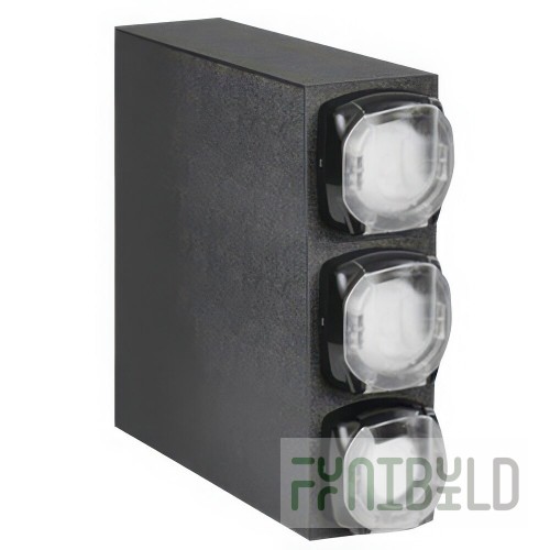 Vollrath K3V-LLL LidSaver® 3 Black 3-Slot Vertical Standard Countertop Lid Dispenser Cabinet
