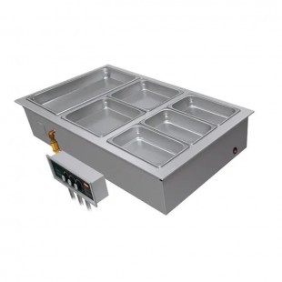 Hatco HWBI-4_208/60/1 57 Inch Drop-In Electric Hot Food Well with Insulation