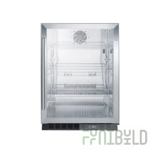 Summit SCR600BGLDTPUBADA 23 Inch Refrigerated Merchandiser 5.5 cu ft Freestanding Black