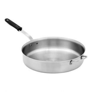 Vollrath 702175 7.5 Quart Sauté Pan 14 Inch Silicone Handle Stainless Steel Induction
