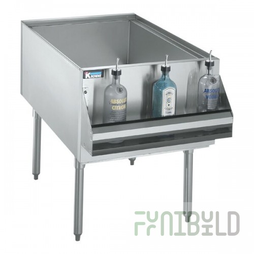 Krowne KRPT-2436-10 24 Inch Underbar Ice Bin Pass-thru 10 Circuit Cold Plate