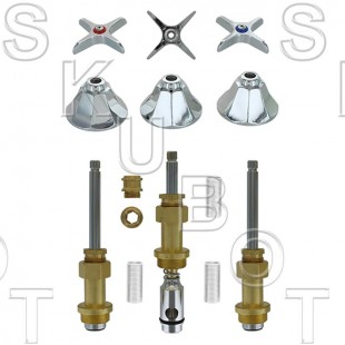 Extra 3/4 Inch Cross Handle Cold Valve Repair Kit for Royal Series, Krowne 21-350L
