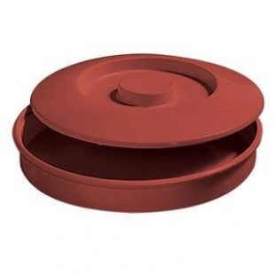Thunder Group NS608R 8-1/4 Inch Tortilla Server with Lid Melamine Red
