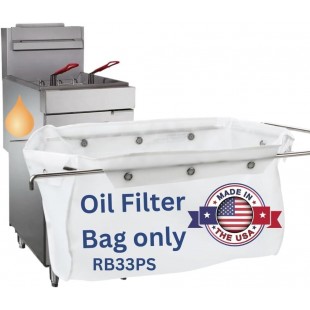 MirOil USA RB33PS-12849 Reusable Filter Bag EZ Flow Safety Filter For Warm Oil Also Works With Hot Oil
