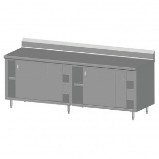 SPG International 10CBT-24HD Universal Stainless Work Table Cabinet Case With Hinged Doors 120