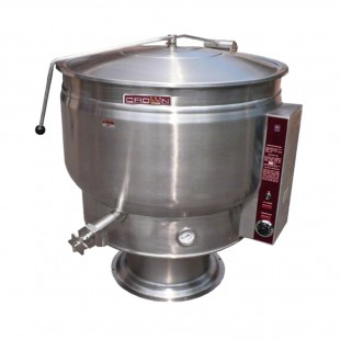 Crown Steam CH-25 Kettle Cover Spring Assisted 25 Gallon Stainless Steel Crown Steam CH-25 Kettle Cover Spring Assisted 25 Gallon Stainless Steel