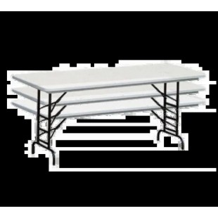 Forbes Industries PT3072-ADK-PB 72 Inch Rectangular Banquet Folding Table Lightweight Polyethylene