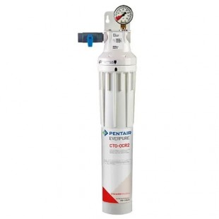 Everpure QTCR-1 Water Filter System Single CTO-QCR2 Cartridge 5 Micron with Chloramine Reduction