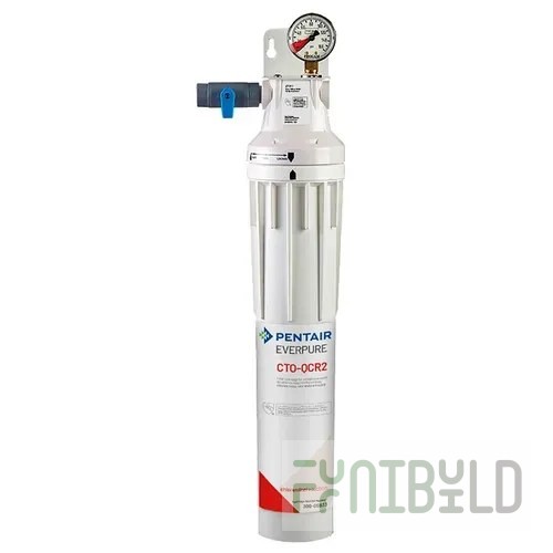 Everpure QTCR-1 Water Filter System Single CTO-QCR2 Cartridge 5 Micron with Chloramine Reduction