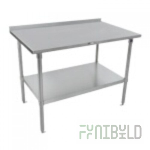 John Boos ST4R1.5-3072SSK 72 Inch 14 Gauge Work Table with Rear Up-turn Stainless Steel