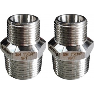 Dormont 70-5142 1 Inch Male NPT x 3/4 Inch Female NPT Bushing Gas Connector Dormont 70-5142 1 Inch Male NPT x 3/4 Inch Female NPT Bushing Gas Connector