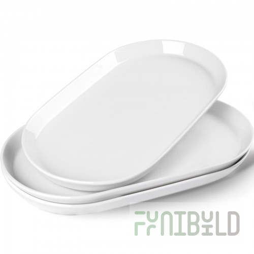 Stanton Trading STRE-34 9-3/8 Inch Oval Platter American White Ceramic