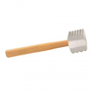 Crestware AMT 2-3/4 Inch Cast Aluminum Head Meat Tenderizer with Wood Handle