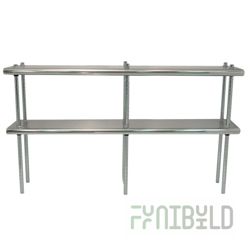 Advance Tabco ODS-12-96 96 Inch Overshelf Table Mounted Double 18 Gauge Stainless Steel