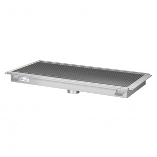 Koolmore KM-FTG-18120 108 Inch Width Drain Durable Stainless Steel Trough with Removable Baskets