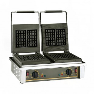 Equipex GED20 23 Inch Double Roller Grill Waffle Baker Electric Cast Iron