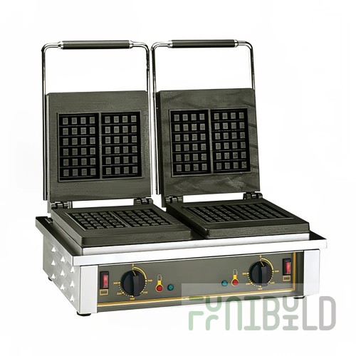 Equipex GED20 23 Inch Double Roller Grill Waffle Baker Electric Cast Iron