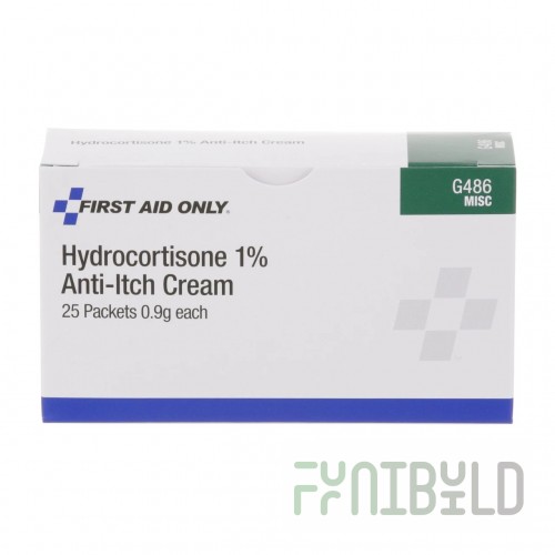 AllPoints 8121748 Hydrocortisone Cream 1% 25 Packs for Inflammation Relief