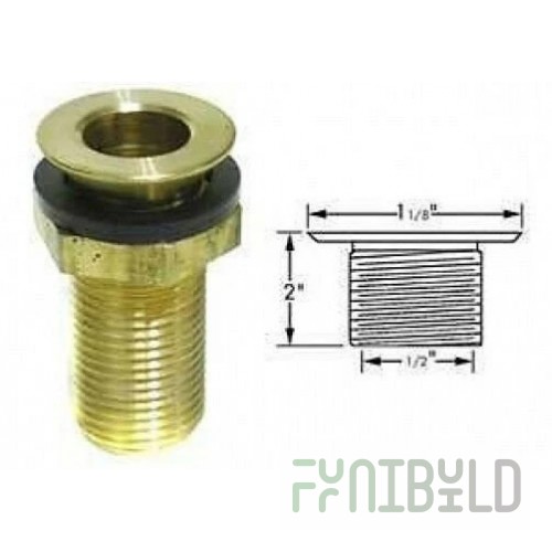 Private Label E16-4050 1 1/2 In Brass Drain 3 In Top 1 1/2 In (l)