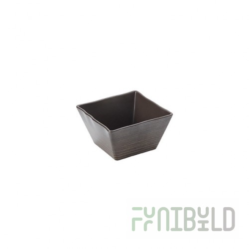 American Metalcraft WMSQ53 5 Inch Square Bowl 23 oz Melamine Walnut Finish