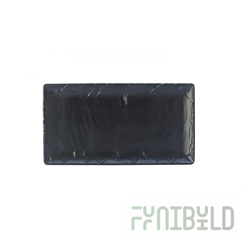 Steelite 68A415EL595 12-3/4 Inch Rectangular Platter Melamine Slate Finish