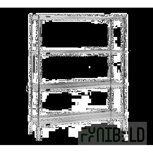 Eagle 2460E74-5 60 Inch 5 Tier Wire Shelving Unit with QuadTruss Design