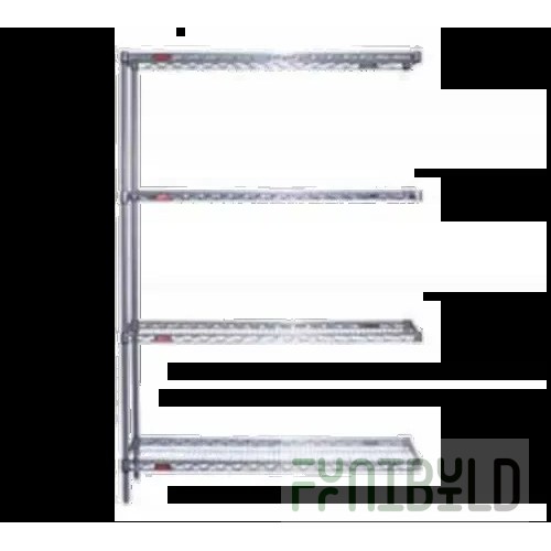Eagle A4-63-1842V 42 Inch 4 Tier Add-On Shelving Unit Wire Gray Epoxy Finish