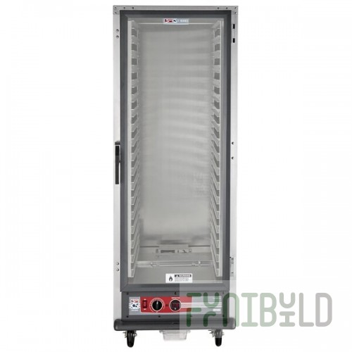 Metro C519-HFC-L 25 Inch Mobile Heated Holding Cabinet Aluminum Clear Door