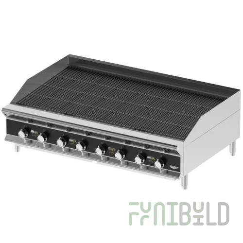 Vollrath CBGHD-48 48 Inch Gas Charbroiler Heavy-Duty with 8 Burners 160000 BTU