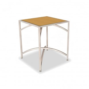Forbes Industries 7027TG-30 30 Inch Square Collapsible Table with Glass Top Stainless Steel Frame Brushed Finish Forbes Industries 7027TG-30 30 Inch Square Collapsible Table with Glass Top Stainless Steel Frame Brushed Finish