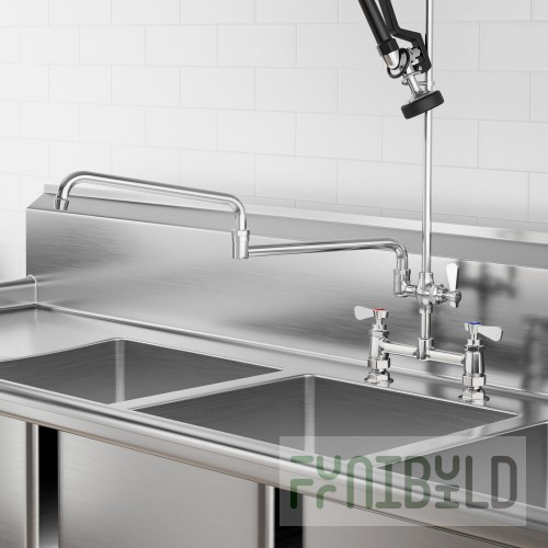 Fisher 11010 7 Inch Control Swing Spout 5.0 Gpm Aerator Faucet Stainless Steel