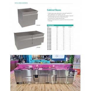 Krowne KR-CB24 24 Inch Add-On Cabinet Base with Door NSF Storage Unit
