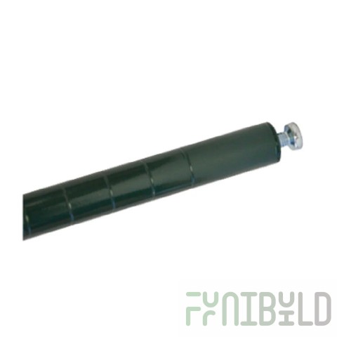 Omcan 48091 1 Inch Post with Leveler Black Epoxy Finish NSF