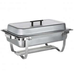 Chef Approved 227344 Chafing Dish 8 Qt. Full Size Stainless Steel W/ Folding Frame