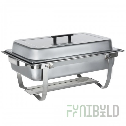 Chef Approved 227344 Chafing Dish 8 Qt. Full Size Stainless Steel W/ Folding Frame