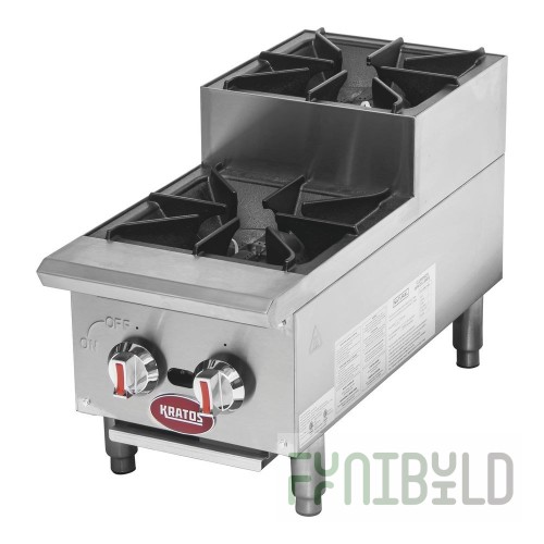 Hubert 174912 Kratos® Gas Step-Up Countertop Range 12