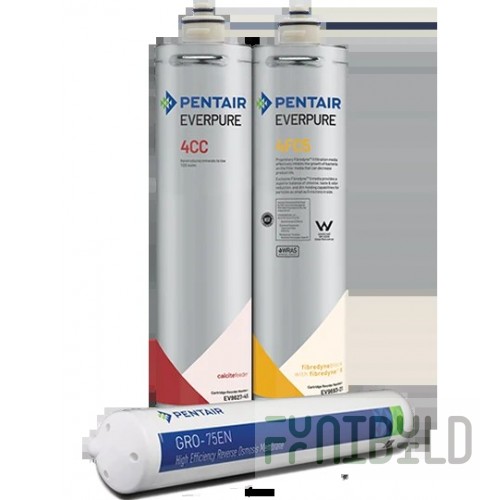 Everpure EV997625 Conserv 75S RO System Cartridge Kit with 4FC5 Carbon Filter