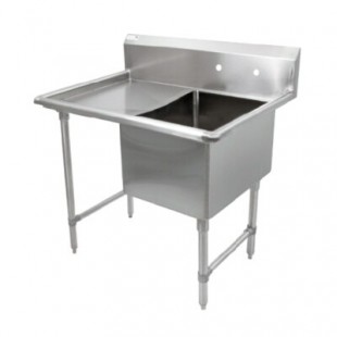 John Boos 1B244-1D24L 52 Inch Stainless Steel Sink with Left Drainboard
