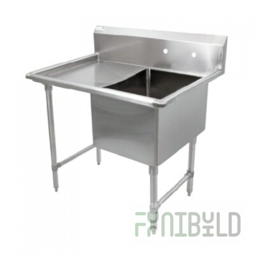 John Boos 1B244-1D24L 52 Inch Stainless Steel Sink with Left Drainboard