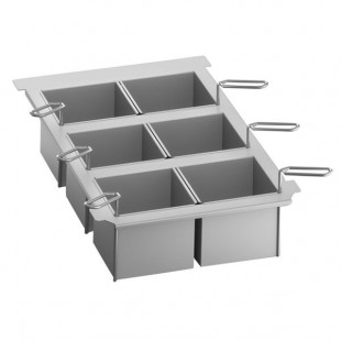 Rational 60.76.408 Portion Basket Kit 1/6 GN Includes 6 Perforated 6 Solid Baskets With Lids