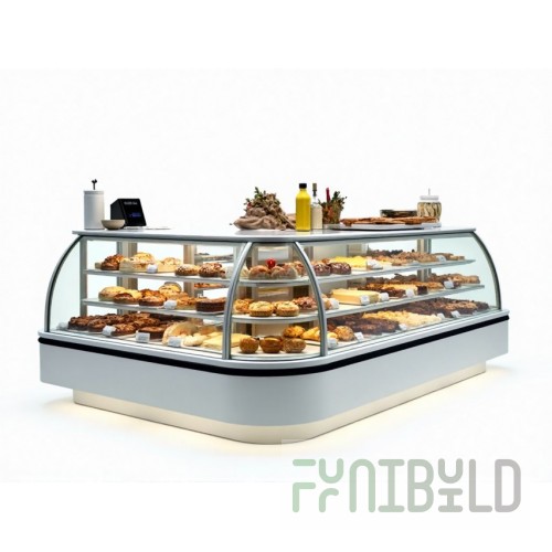 Hussmann SHVSS-R-5 57-1/2 Inch Refrigerated Bakery Display Case with Shelves