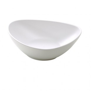 Yanco MO-209 36 Oz Triangular Deep Soup Plate Melamine White Matte Finish
