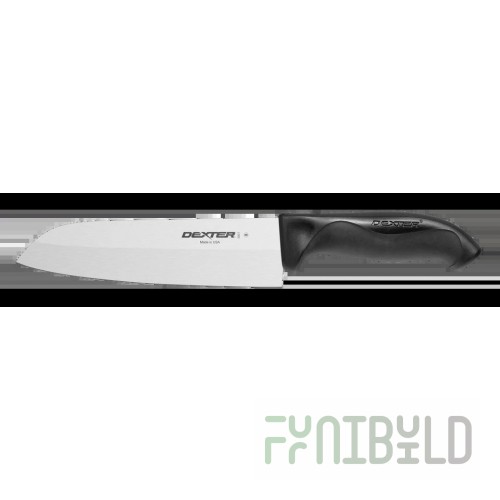 Dexter 36004 Santoku Knife 7 Inch High Carbon Steel with Polypropylene Handle Black